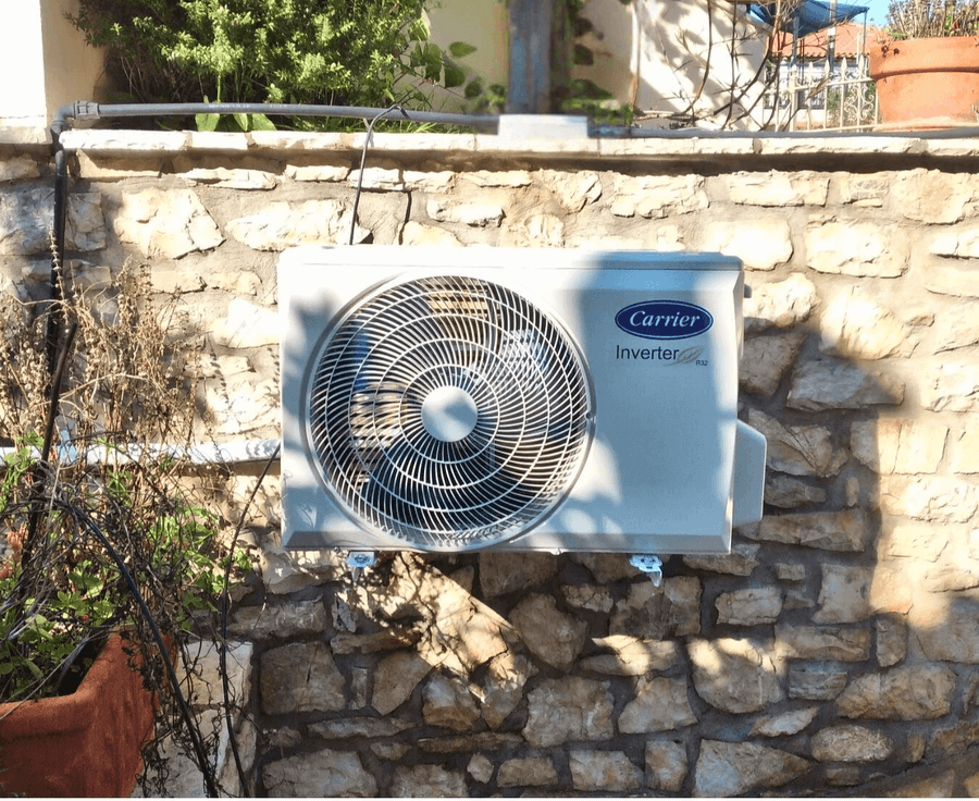 air condition carrier topothetisi eksoteriki monada solinosis