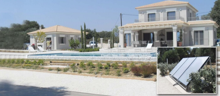 Ηλιοθερμία σε βίλλα στην Κεφαλλονιά