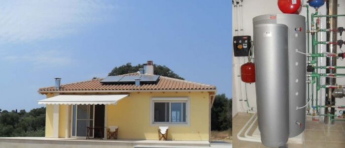 Ηλιοθερμικο Σύστημα σε Βίλλα