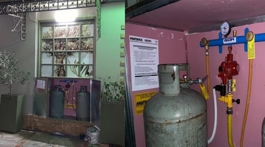 Προμήθεια και εγκατάσταση του δικτύου υγραερίου στο εστιατόριο Νέδων στην Καλαμάτα για την απόλυτη ασφάλεια του προσωπικού και των πελατών