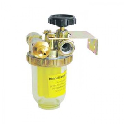 Φίλτρο πετρελαίου “ΤΥΠΟΣ 500” κατά DIN 3852 με αντεπίστροφη βαλβίδα, ΡΝ 6, με βάση στήριξης με ρυθμιστική βαλβίδα και ανταλλακτικό πλαστικό, 3/8'' Θ